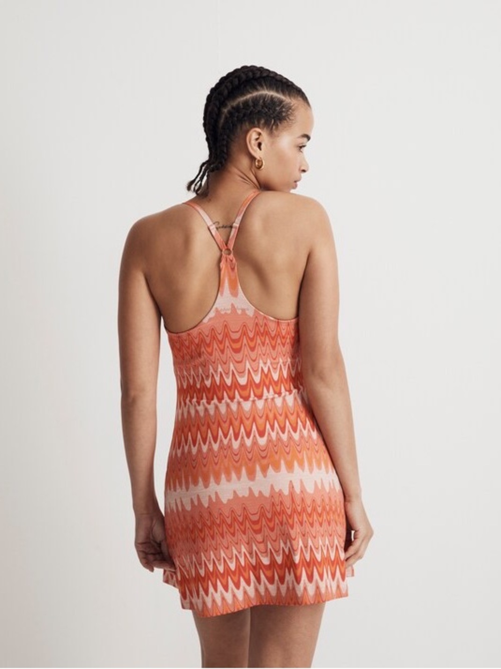 Outdoor Voices TechSweat Move Free Dress Womens S Orange Grapefruit Helios - Picture 2 of 6